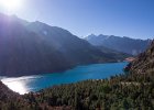 Stunning scenery looking south at the sparkling turquoise waters of Phoksumdo lake