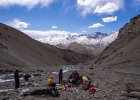The crew preparing lunch just below the pass