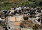 Various crops drying on the roofs near Juphal including red chillies