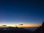 Lake Atitlan and volcanoes at sunset